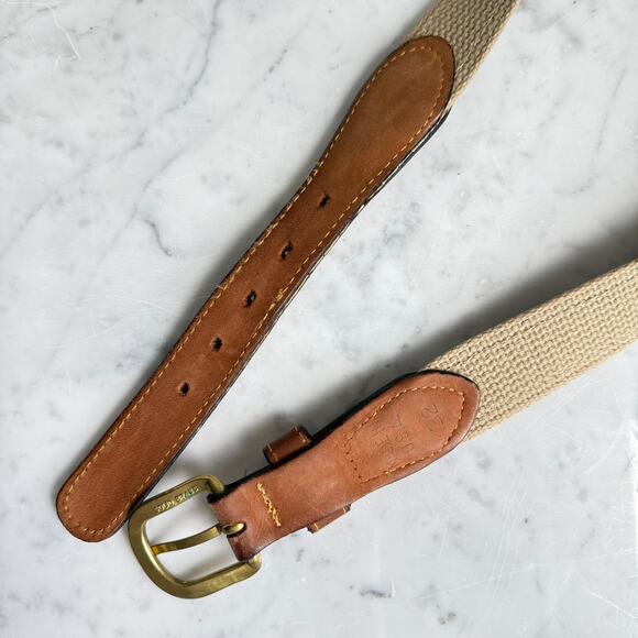 Zep-Pro USA Embroidered Fish Leather & Canvas Coastal Belt Men’s 32 - Picture 5 of 9